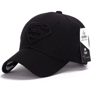 Erkek Superma Logolu Ayarlanabilir Şapka - Siyah (Yurt Dışından)