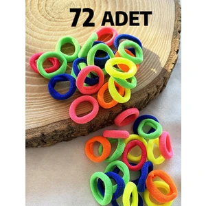72 Adet Renkli Saç Tokası Esnek Havlu Lastik Toka