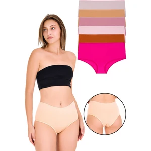 Kadın 7'lı Yüksek Bel Pamuklu Likralı Külot Soft Renkler