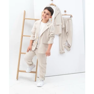 Zelhan Kids Erkek Çocuk Keten Takım Elbise