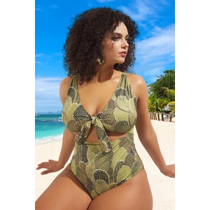 Konforlu Plus Size Mayo Tasarım Büyük Beden Şık Detaylı Rahat Kesim Battal Boy
