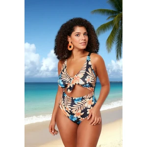 Konforlu Plus Size Mayo Tasarım Büyük Beden Şık Detaylı Rahat Kesim Battal Boy