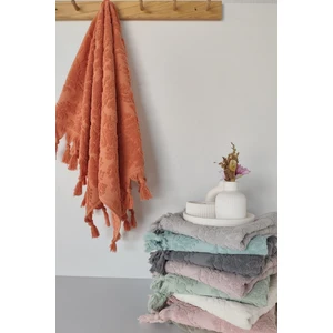 Otantik Saçaklı Kiremit El Havlusu 50X85 cm - %100 Pamuk - Yumuşak ve Su Emici