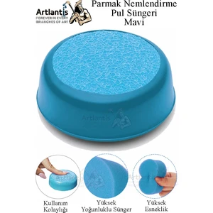 Parmak Nemlendirme Süngeri 1 Adet Renkli Masaüstü Pul Süngeri Para Sayma Süngeri Poşet Kağıt Ayırma Süngeri Büro Ofis