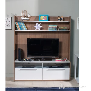 Flat Line Due Ekstra TV Ünitesi - Noce - Lake Beyaz