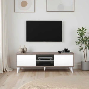 Adore Retro Wide Slide Tv Sehpası - Latte - Soft Beyaz