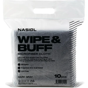 Wipe&Buff Mikrofiber Seramik Kaplama Detailing Bezi 10'lu-K.Gri-Temizlik Bezi-35x40cm-320gsm