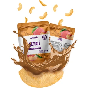 Refresh Chips Freeze Dried Şeftali - Dondurularak Kurutulmuş Meyve - Freeze Dry Meyve Kurusu 20gr