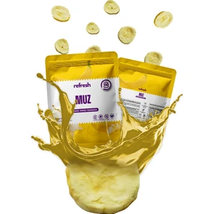Refresh Chips Freeze Dried Muz - Dondurularak Kurutulmuş Meyve - Freeze Dry Meyve Kurusu 30gr