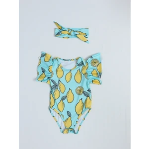 RG Brand UV Korumalı Kız Bebek Hızlı Kuruyan Mayo ve Saç Bandı_RG249