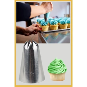 Paslanmaz Çelik Krema Sıkma Torbası Ucu (Şanti Torbası Ucu, Duy) 1 Adet + 4 Adet Şanti Torbası