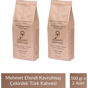 Mehmet Efendi Kavrulmuş Çekirdek Türk Kahve 500 gr x 2 Adet
