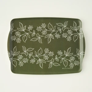 Leaf Melamin Tepsi Yeşil (42X31 Cm)