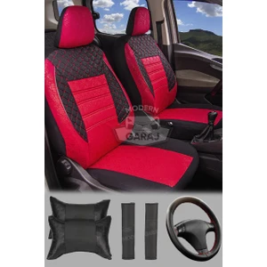 Seat Leon, Ibiza, Cordoba, Toledo Uyumlu – Gofraj Desenli Spor Oto Koltuk Kılıfı Seti (Konfor Set Dahil)
