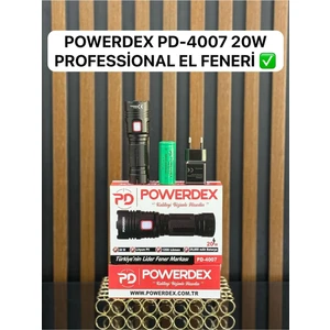 PD-4007 Profesyonel Şarjlı 20W 1200 Lümen El Feneri