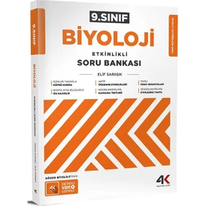 4K Yayınları 9. Sınıf Etkinlikli Biyoloji Soru Bankası