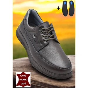 TAB202 Topuk Jelli Ortopedik Taban Hakiki Deri Erkek Ayakkabı Poli Hafif Taban