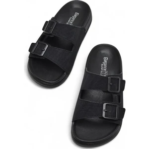 380 Rahat Ortopedik Taban Günlük Kadın Terlik Çift Toka Kadın Terlik Sim Detaylı