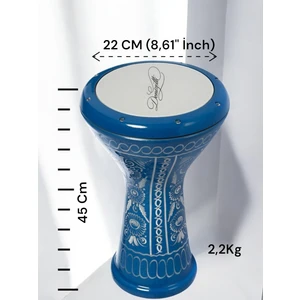 Erzincan El Işlemeli Mısır Çömlek Darbuka -Kılıf Hediyeli