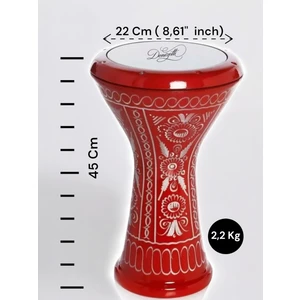 Erzincan El Işlemeli Mısır Çömlek Darbuka -Kılıf Hediyeli