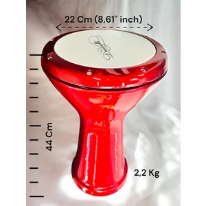 Metalik Kırmızı Mısır Döküm Darbuka Taşıma Kılıfı Hediyeli