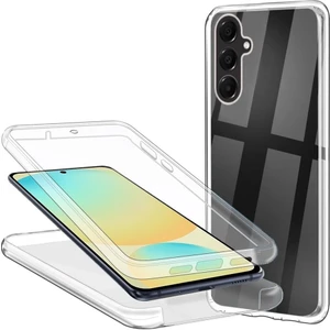 Samsung Galaxy S24 Fe Uyumlu Kılıf Ön Arka 360 Koruma Arka Sert Mika Ön Silikon Şeffaf