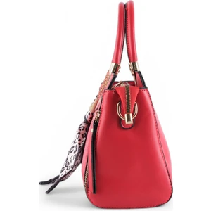 Rose Center Bazaar Şık Kadın Çanta, Moda Pu Deri Omuz Çantası Leopar Desenli Fular, Çok Yönlü Çanta (Ithal)