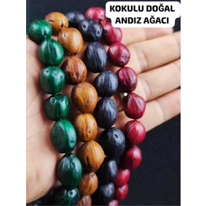 4'lü Doğal Kokulu Andız Ağacı Tesbih Hediyelik Aksesuar Bijuteri Tesbih