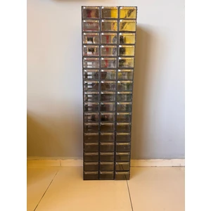 MCPOİ 48 Gözlü Siyah Plastik Çekmeceli Organizer Kutu | Atölye, hobi ve endüstriyel kullanım.