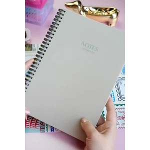 Victoria's Journals Sylcon Spiralli Defter.pp Kapak. 80 Gr. Ivory, 60 YAP.179X252 mm .kareli.bej