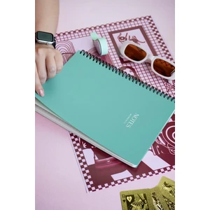 Victoria's Journals Sylcon Spiralli Defter.pp Kapak. 80 Gr. Ivory, 60 YAP.179X252 mm .kareli.yeşil