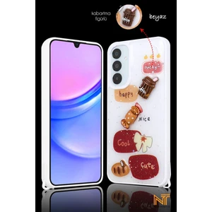 Samsung Galaxy A34 Uyumlu Kabartmalı Figürlü Trend Simli Şık Kapak Kılıf