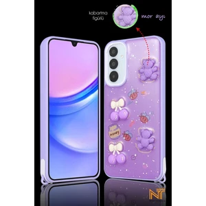 Samsung Galaxy A34 Uyumlu Kabartmalı Figürlü Trend Simli Şık Kapak Kılıf