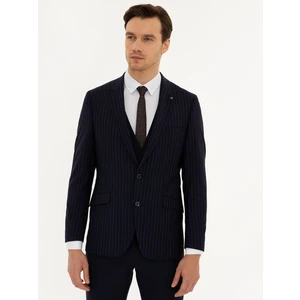 Erkek Açık Lacivert Slim Fit Yün Ceket 50223523-VR059
