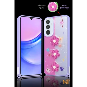 Samsung Galaxy A34 Uyumlu Kabartmalı Figürlü Trend Simli Şık Kapak Kılıf