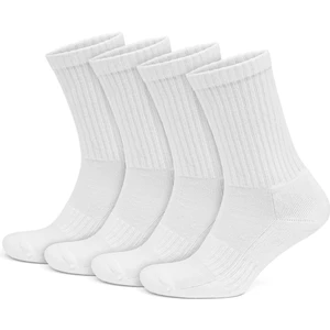 4’lü Organik Pamuk Taban Altı Havlulu Erkek Kadın Spor Çorap, Siyah Beyaz Gri Ekru Soket Boy Tenis Çorabı, Ribana Örgü Dikişşiz Retro Çorap 3504