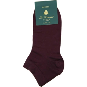 Bordo Düz Ultra Lüks Bambu Tekli Yarım Erkek Çorap CRP348
