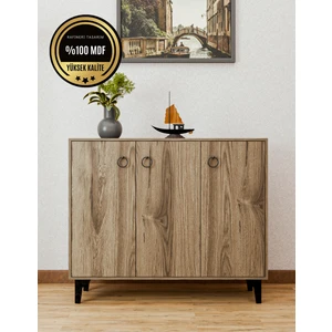 DF08102BR Mdf Ayakkabılık Antre Hol Çok Amaçlı Dolap Ayakkabı Dolabı