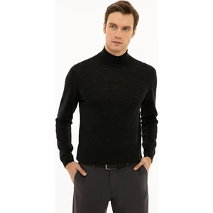Erkek Antrasit Slim Fit Yarım Balıkçı Basic Triko Kazak 50229754-VR006
