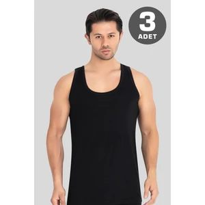 Arma Yıldız Siyah Premium Penye Erkek Atlet 3lü Set