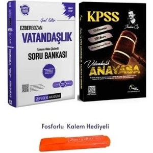 Pegem ve Doktrin 2026 Kpss Vatandaşlık Soru Bankası ve 50 Deneme + Fosforlu Kalem Hediyeli (2 Kitap)