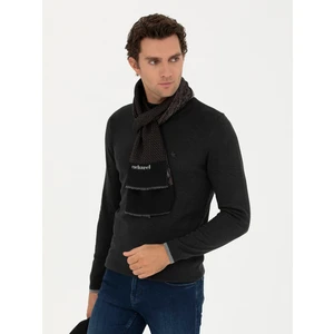 Erkek Antrasit Melanj Slim Fit Yarım Balıkçı Basic Triko Kazak 50245057-VR081