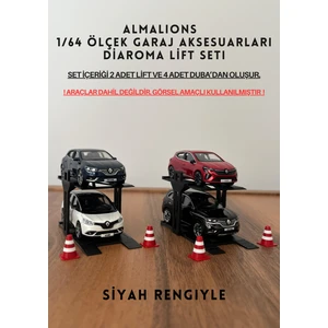 1/64 Ölçek Diaroma Araç Lifti 2 Adet + 4 Adet Duba Garaj Aksesuarları