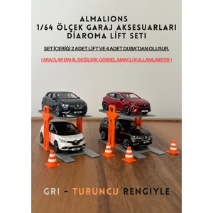 1/64 Ölçek Diaroma Araç Lifti 2 Adet + 4 Adet Duba Garaj Aksesuarları