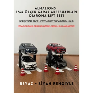1/64 Ölçek Diaroma Araç Lifti 2 Adet + 4 Adet Duba Garaj Aksesuarları