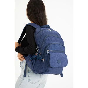 Fcstore Krinkıl Kumaş Suya Dayanıklı Büyük Boy Lacivert Klinkır Sırt Çantası/laptop Seyahat Okul Çanta