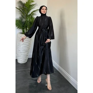 Kaitlyn Taşlı Abiye Siyah