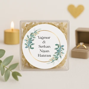 Repro Design Kişiye Özel Söz- Nişan Hatırası Baskılı Yapışkanlı Etiket 24 Adet No:83