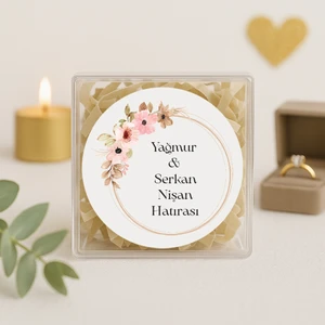 Repro Design Kişiye Özel Söz- Nişan Hatırası Baskılı Yapışkanlı Etiket 24 Adet No:79
