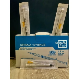 1 cc Enjektör Iğneli Turuncu Uç 25G 0,50X25 mm 100 Adet